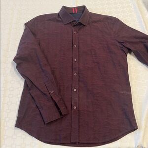 Robert Graham Maroon Design Button Down Shirt